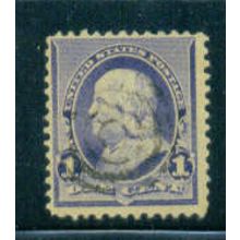 Used 219 1c Benjamin Franklin Just Clears M01887