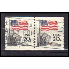Used 1895a 20c U.S. Flag Very Fine CNP Left 4 PA0258