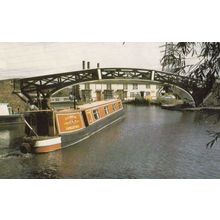 Hawkesbury Junction Canal Langley Mill Boat Ship 1980s Postcard