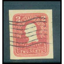 Used U395 2c George Washington Fine Cut Square WA3072