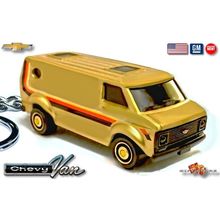 RARE KEY CHAIN RING GOLD CHEVY HIPPIE VAN G10/G20 Ltd Ed.