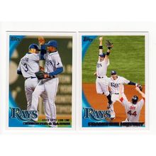 2010 Topps baseball 1 & 2 Tampa Bay Rays team set- 19 cards- Factory Set Fresh!