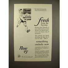 1923 Tuxedo Tobacco Ad - Fresh from the Factory