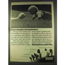 1977 Eumig Movie Equipment Ad - Who Barked First