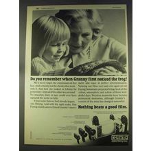 1977 Eumig Movie Equipment Ad - Granny Noticed Frog