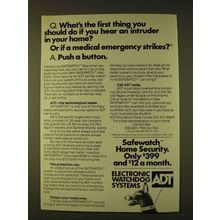 1979 ADT Electronic Watchdog Systems Ad - Intruder