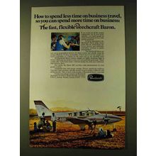 1979 Beechcraft Baron 58P Plane Ad - Spend Less Time