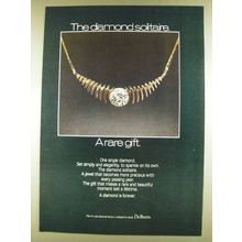 1980 De Beers Diamond Solitaire Ad - A Rare Gift
