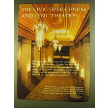 1980 Civic Opera House & Civic Theatre Chicago Ad
