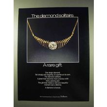 1980 De Beers Diamond Solitaire Ad - The Solitaire A Rare Gift
