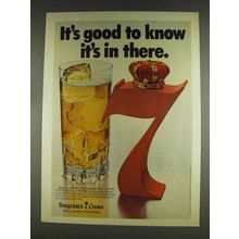 1978 Seagram's 7 Crown Whiskey Ad - Good To Know