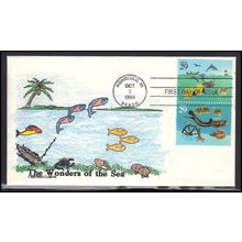 FDC Cotle Cachets 2863 2865 29c Sea Life (Cachet-U/A) Box0520