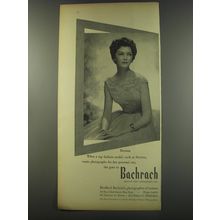 1956 Bachrach Photography Ad - When a Top fashion model, such as Dovima