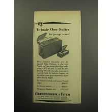 1957 Abercrombie & Fitch Twinair One-Suiter Suitcase Advertisement