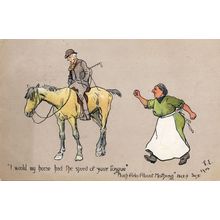 Much Ado About Nothing Antique Shakespeare Horse Comic Postcard