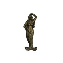 Pack Of 2] Rustic Gold Cast Iron Mermaid Door Knocker 7""