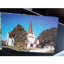 vintage new zealand postcard wellington old st pauls church