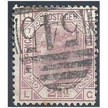1877 SG141 2 1/2d Rosy-Mauve Plate 7 Good Used Check Letters "LG".