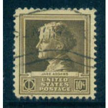 Used 878 10c Jane Addams Fine Plus NA0702