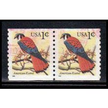 Used 3044 1c American Kestrel Very Fine Pair PA1854