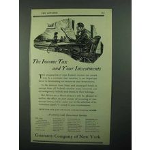 1922 Guaranty Company of New York Ad - Income Tax