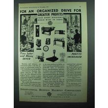 1931 IBM Ad - For an Organized Drive Greater Profits