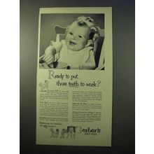 1951 Gerber's Baby Food Ad - Put Those Teeth to Work