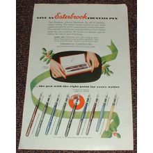 1952 Esterbrook Fountain Pen Ad, Standard Slender Purse