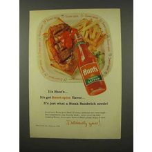 1956 Hunt's Tomato Catsup Ad - Steak Sandwich