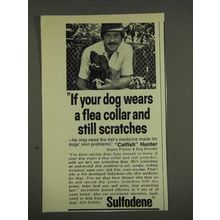 1976 Sulfodene Flea Medicine Ad w/ Catfish Hunter