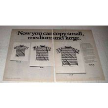 1976 Xerox Ad - Copy Small, Medium and Large
