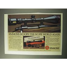 1986 Simmons Scopes Ad - Scoops the World Again