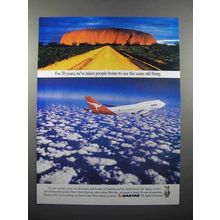1989 Qantas Airline Ad - Home to See Same Old Thing