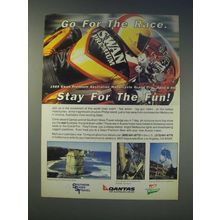 1989 Qantas Airline Ad - Go for the race. Stay for the fun!