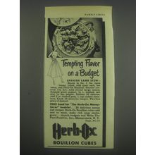 1951 Herb-Ox Bouillon Cubes Advertisement - recipe for Spanish lamb stew