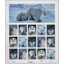 Arctic Animals 33¢ Sheet of 15 Postage Stamps Scott 3292a - Stuart Katz