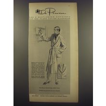 1956 De Pinna Robe and Pajamas Ad - For a Gentleman's Christmas