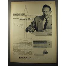 1956 World Book Encylopedia Ad - Raymond Loewy discusses industrial design