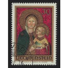 Liechtenstein 'Madonna' by da Foligno Christmas 1973 CTO SG#586 MI#595 Sc#542