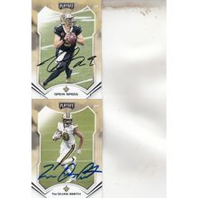 DREW BREES & Tre'QUAN SMITH AUTO 2021 NEW ORLEANS SAINTS SUPER BOWL CHAMPIONS