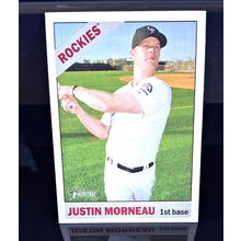 JUSTIN MORNEAU 2015 TOPPS HERITAGE BASEBALL CARD #299