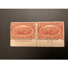 ICOLLECTZONE US 286 Plate number pair Fine HR paper on back CV $60