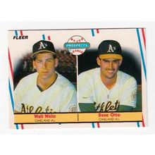 1988 Fleer Walt Weiss, Dave Otto RC Rookie Prospect card #652 – Athletics