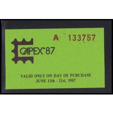 Ticket Valid Only on Day of Purchase CAPEX '87 Box0127