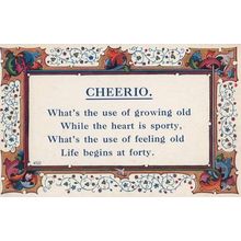 Life Begins At Forty Growing Old Proverb Famous Saying Postcard