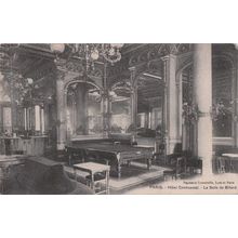 Billiards Table Hall in Paris Hotel Continental France Old Postcard