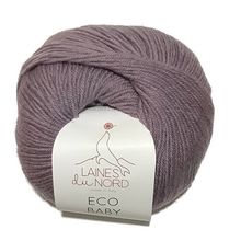 Yarn Knitting Eco Baby 5ply in a Dewy Violet 100% Organic Soft Artisan Wool
