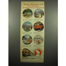 1954 Great Northern Railway Ad - Glacier National Park