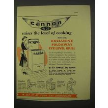 1954 Cannon A125 Cooker Ad - Raises the Level