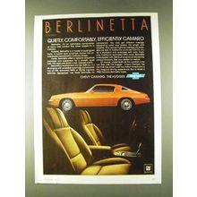 1980 Chevy Camaro Berlinetta Ad - Quietly, Comfortably